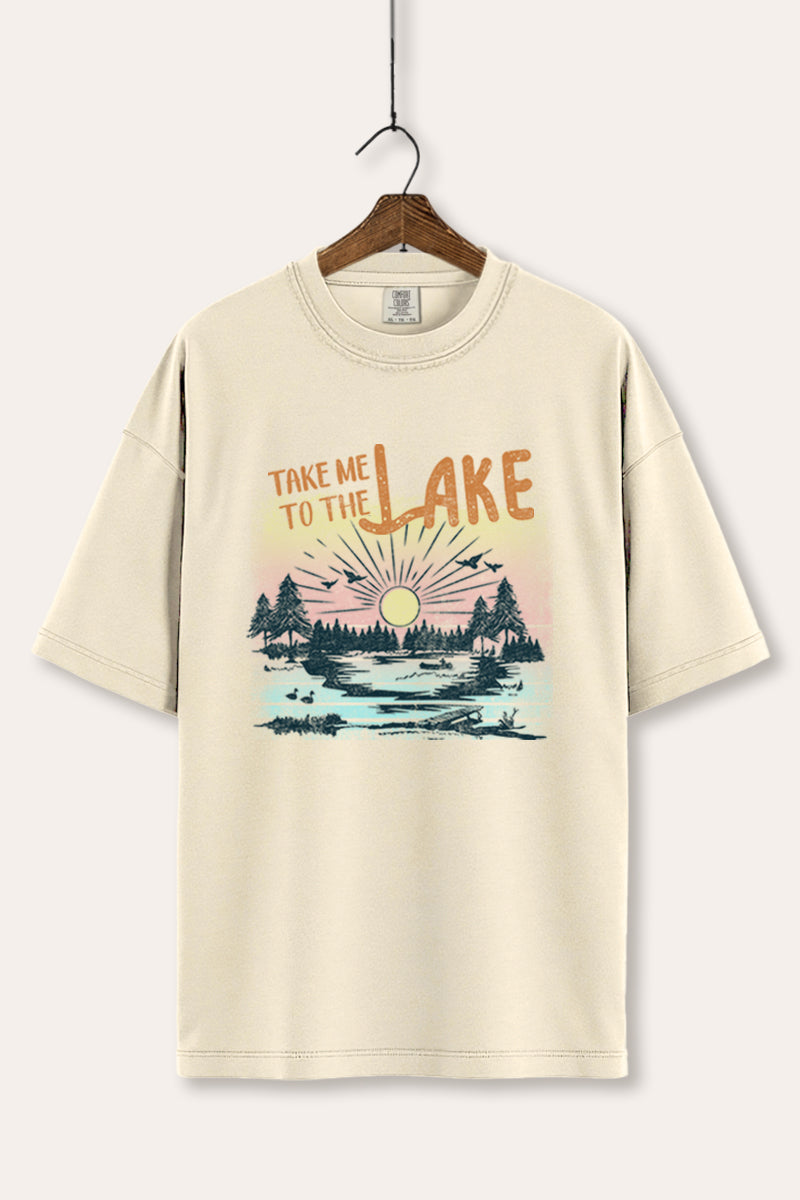 "take me to the lake" comfort colors® graphic tee