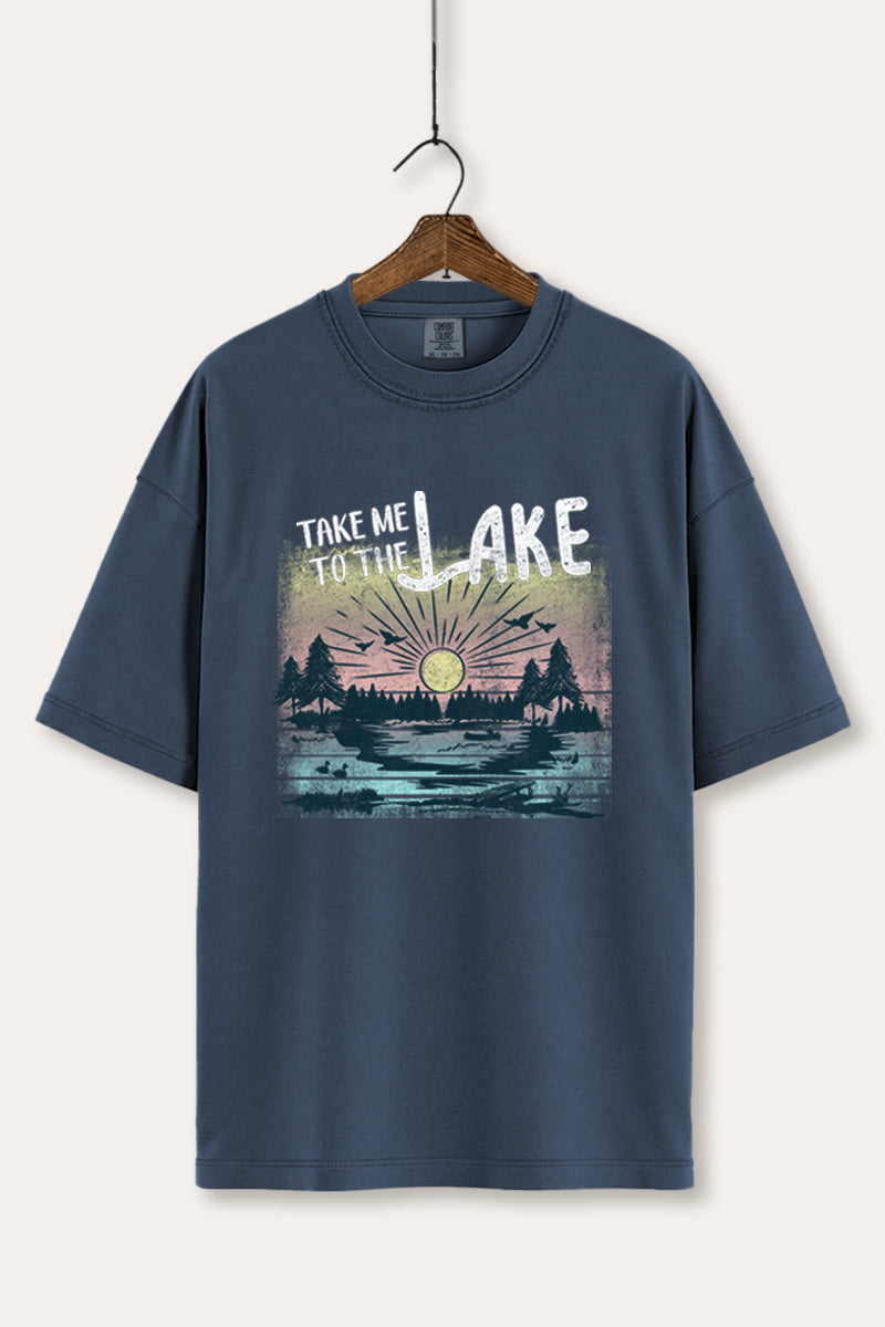 "take me to the lake" comfort colors® graphic tee
