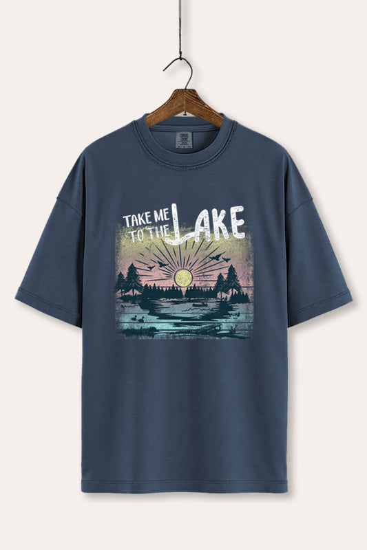 "take me to the lake" comfort colors® graphic tee