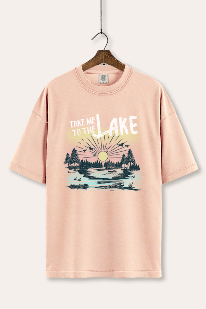 "take me to the lake" comfort colors® graphic tee