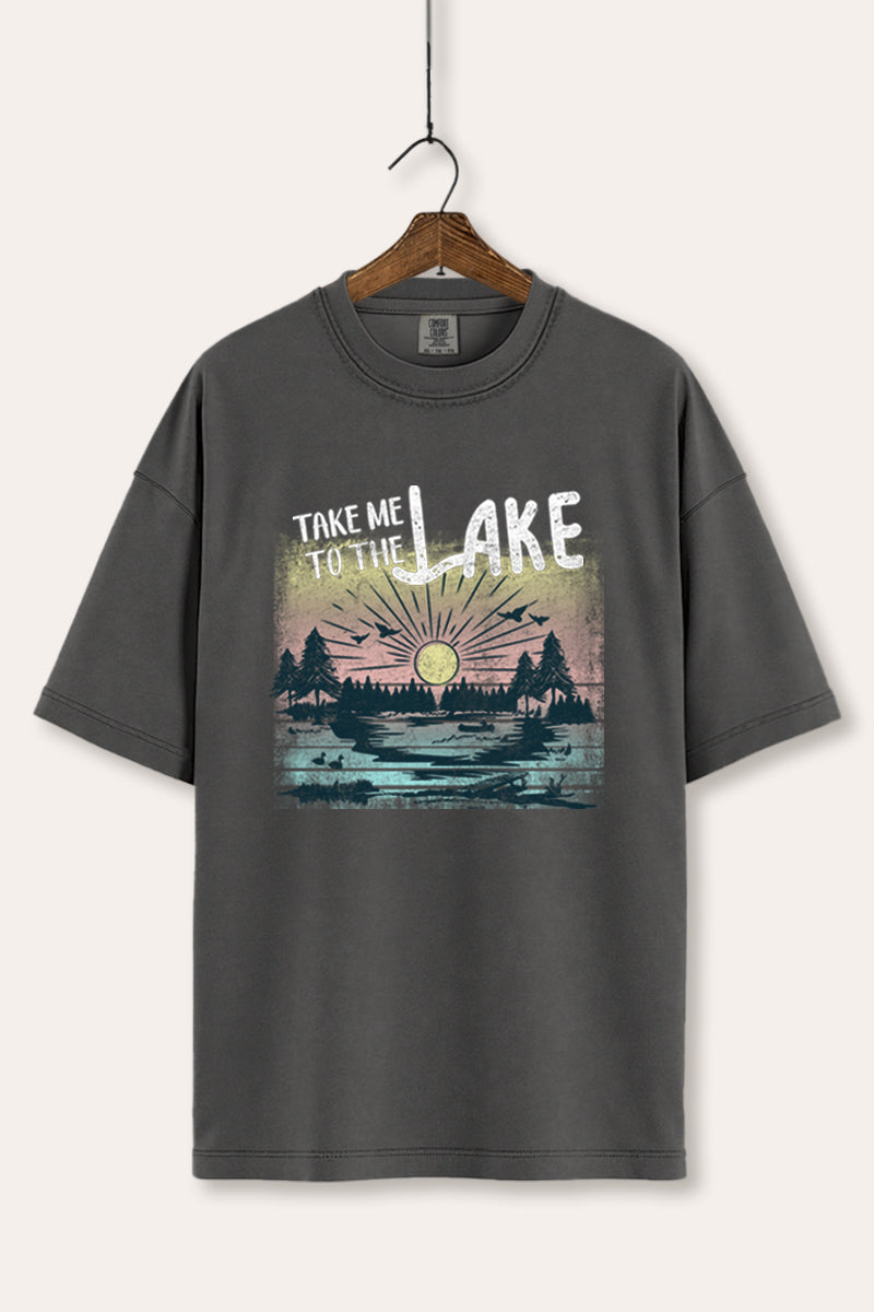 "take me to the lake" comfort colors® graphic tee