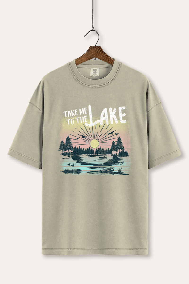 "take me to the lake" comfort colors® graphic tee