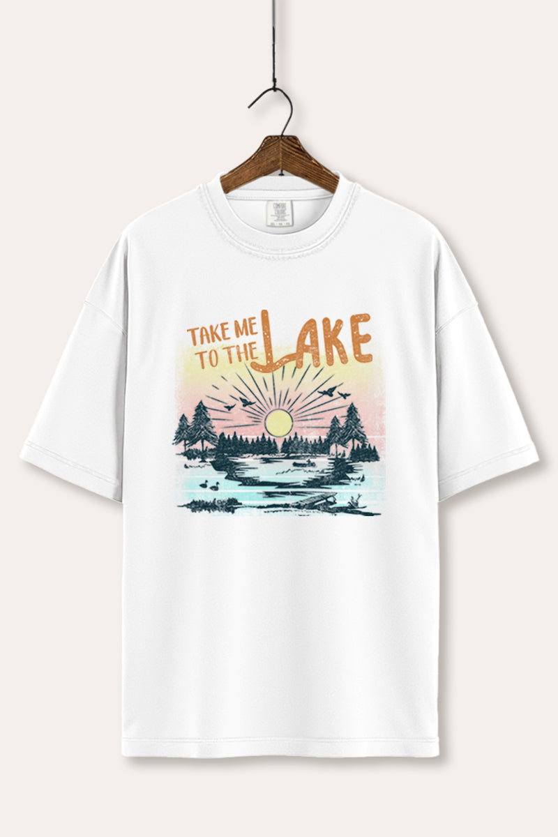 "take me to the lake" comfort colors® graphic tee