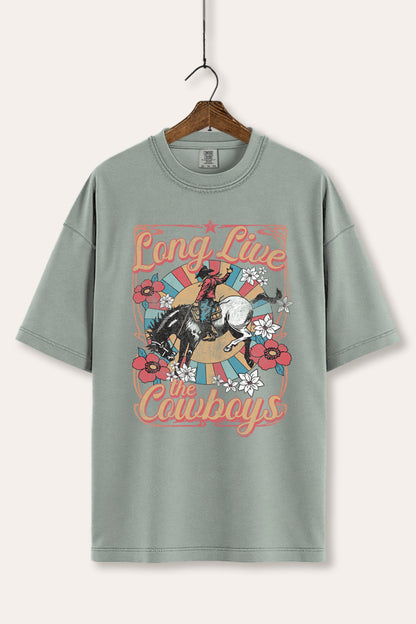 Long Live Cowboys Retro Graphic Women's Comfort Tee