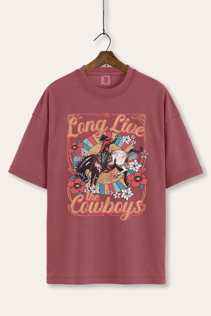 Long Live Cowboys Retro Graphic Women's Comfort Tee