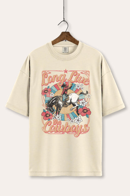 Long Live Cowboys Retro Graphic Women's Comfort Tee