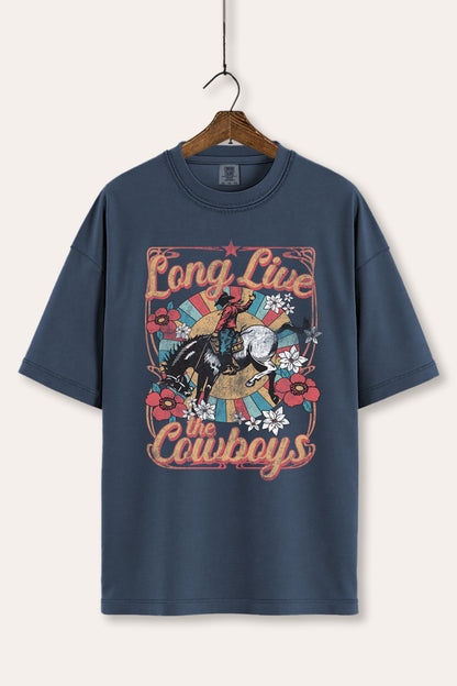 Long Live Cowboys Retro Graphic Women's Comfort Tee