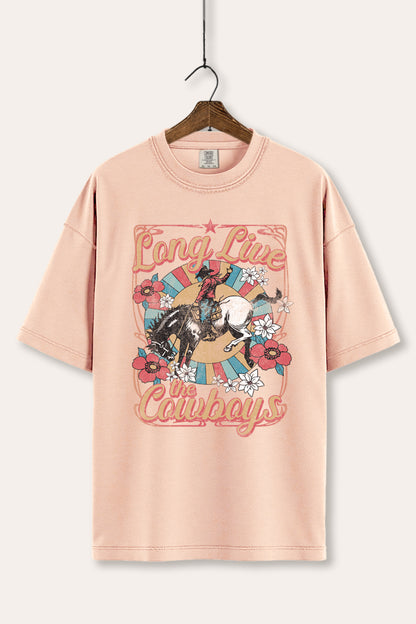 Long Live Cowboys Retro Graphic Women's Comfort Tee