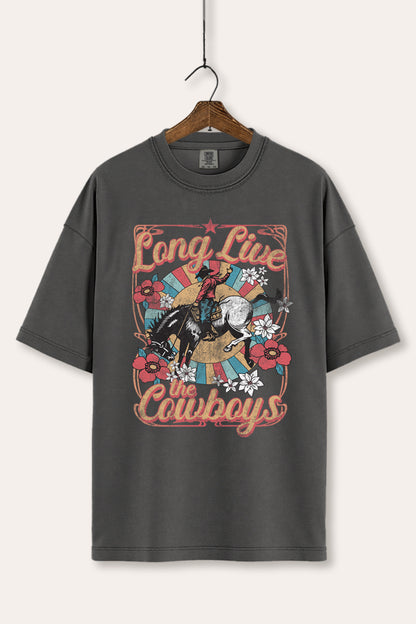 Long Live Cowboys Retro Graphic Women's Comfort Tee