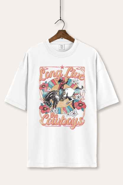 Long Live Cowboys Retro Graphic Women's Comfort Tee