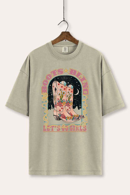 Cowgirl Boots Bling Stars Graphic Women's Comfort Tee