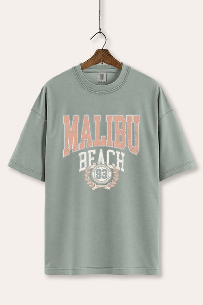 Malibu Beach Collegiate Sports Graphic Women's Comfort Tee