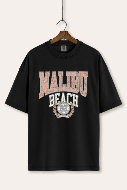 Malibu Beach Collegiate Sports Graphic Women's Comfort Tee