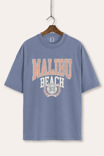 Malibu Beach Collegiate Sports Graphic Women's Comfort Tee