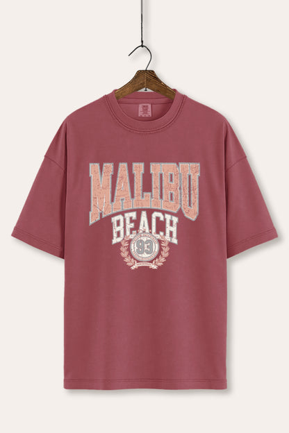 Malibu Beach Collegiate Sports Graphic Women's Comfort Tee
