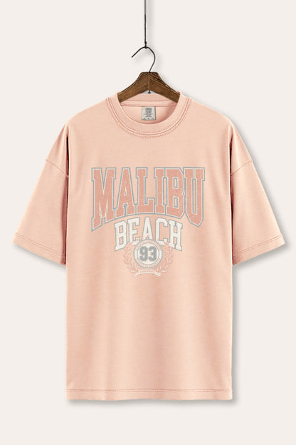 Malibu Beach Collegiate Sports Graphic Women's Comfort Tee