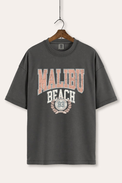 Malibu Beach Collegiate Sports Graphic Women's Comfort Tee