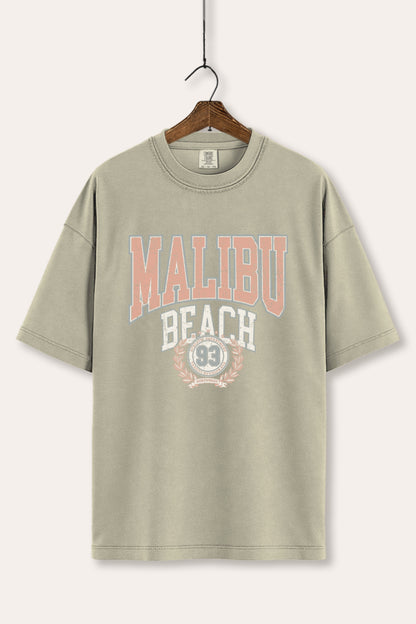 Malibu Beach Collegiate Sports Graphic Women's Comfort Tee