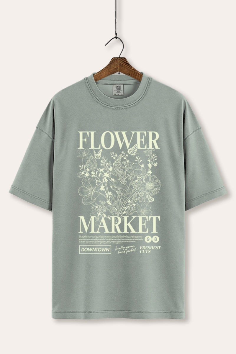 "flower market" bouquet graphic comfort colors® tee