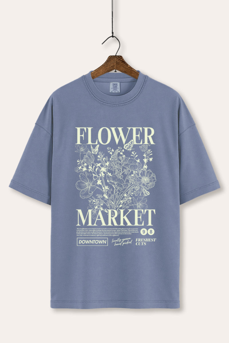 "flower market" bouquet graphic comfort colors® tee