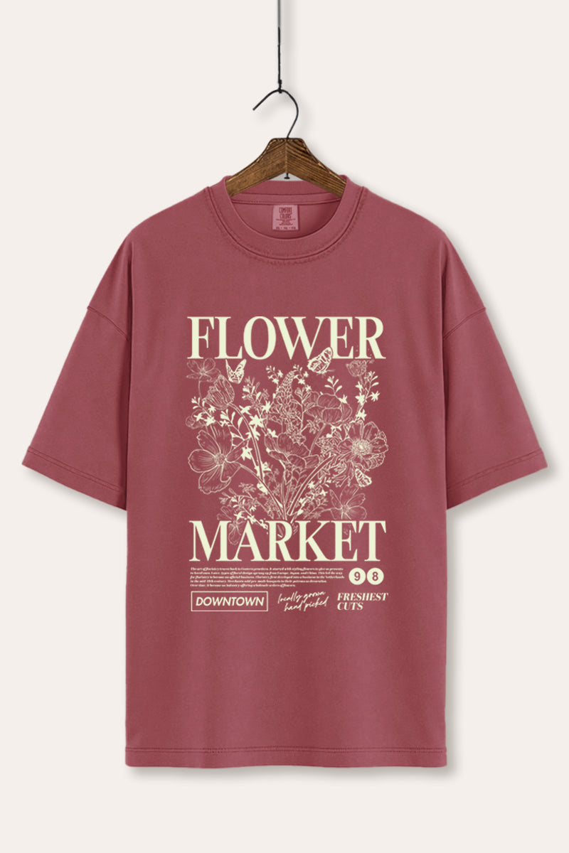 "flower market" bouquet graphic comfort colors® tee