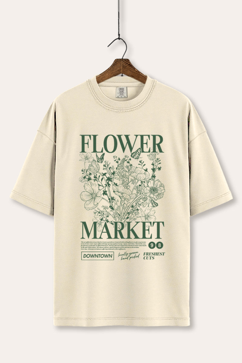 "flower market" bouquet graphic comfort colors® tee