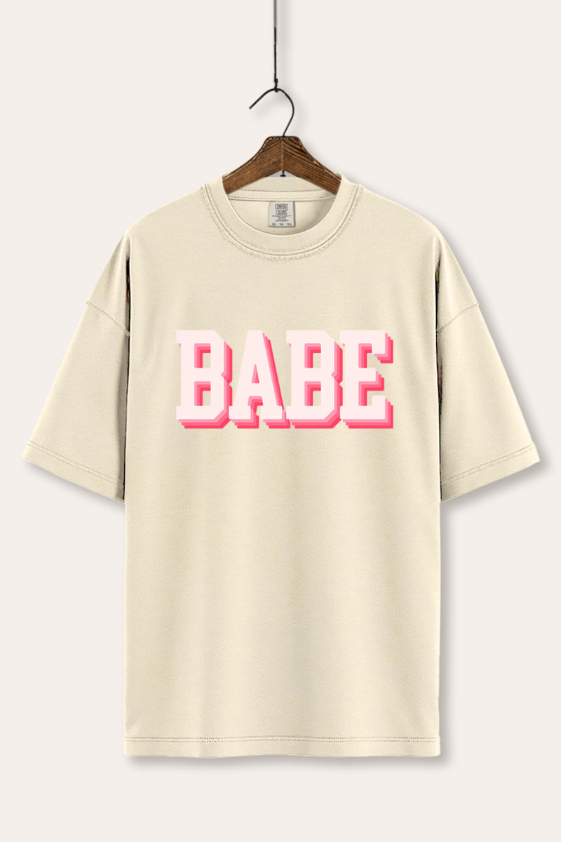 Babe Lettering Typography Women's Comfort Tee