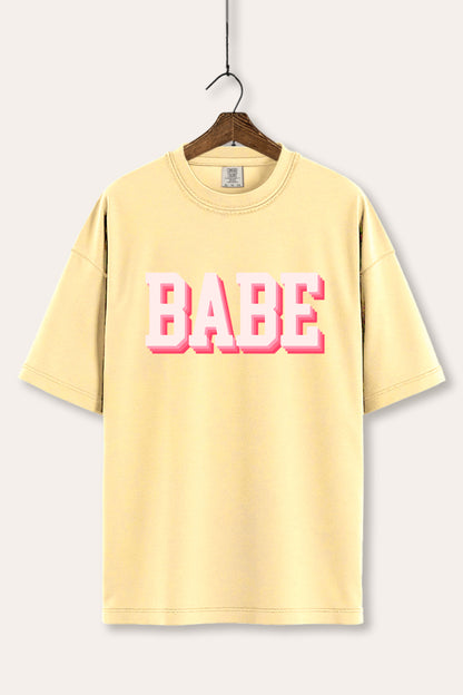 Babe Lettering Typography Women's Comfort Tee