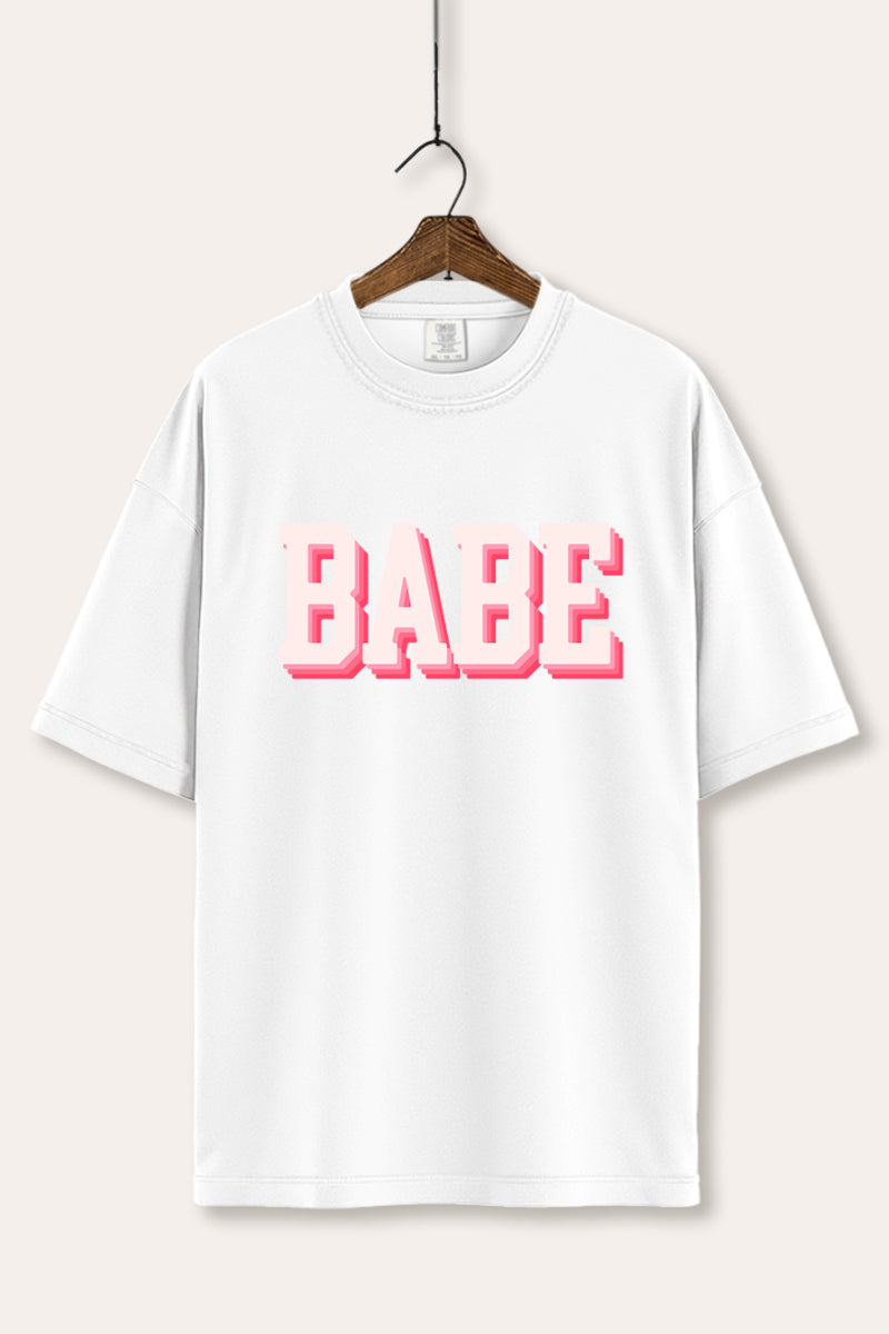 Babe Lettering Typography Women's Comfort Tee