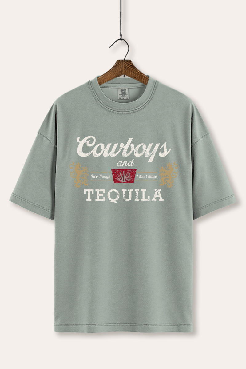 "cowboys & tequila" graphic comfort colors® tee