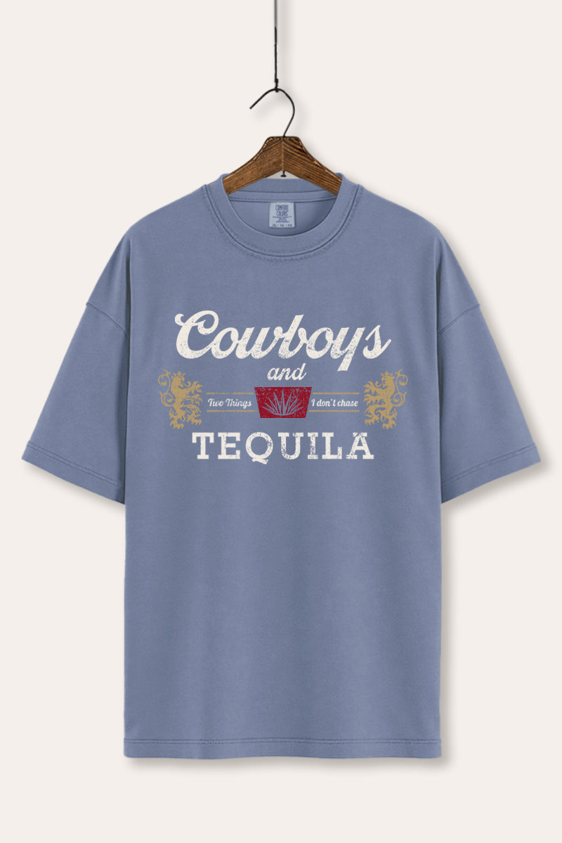 "cowboys & tequila" graphic comfort colors® tee