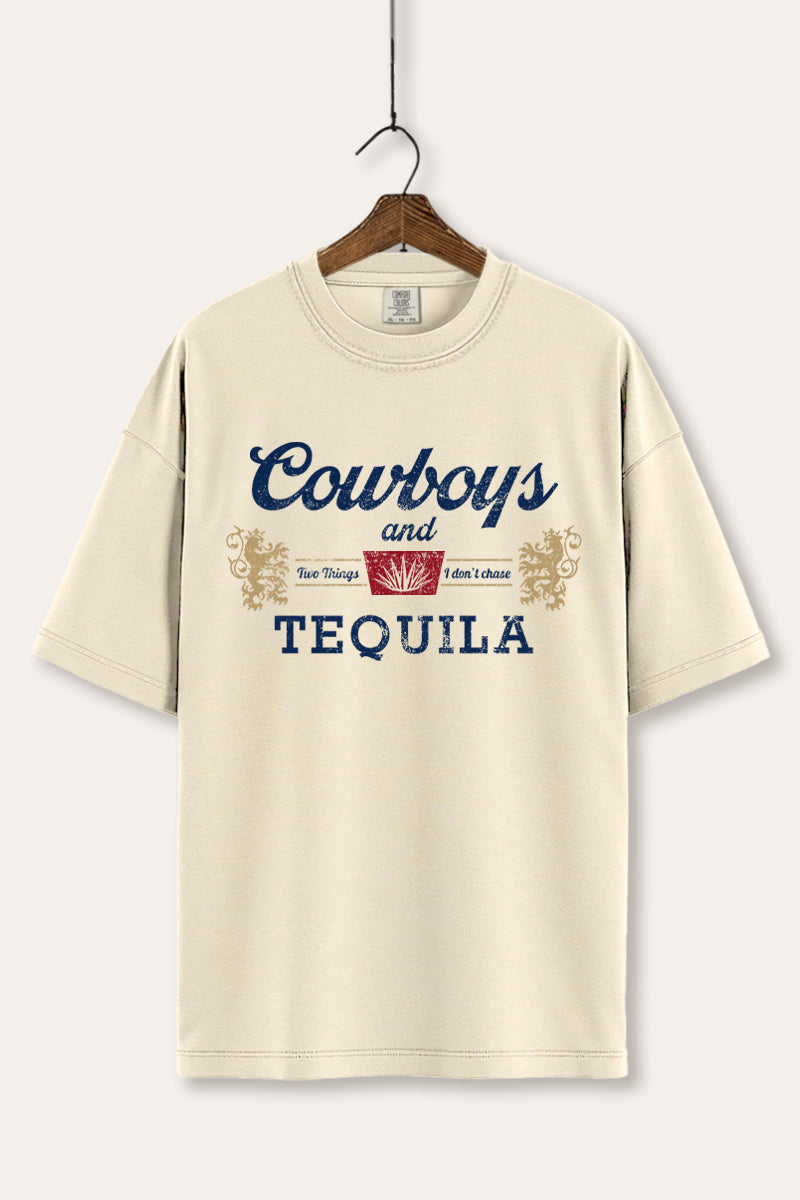 "cowboys & tequila" graphic comfort colors® tee