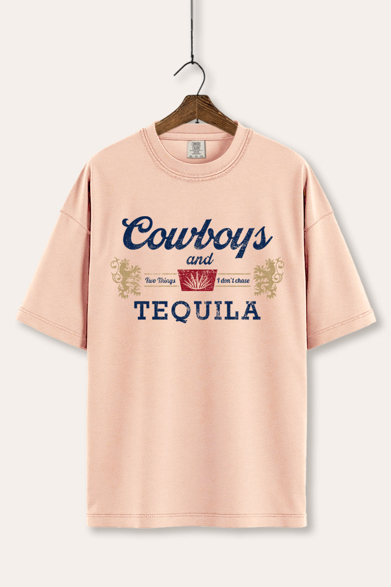 "cowboys & tequila" graphic comfort colors® tee