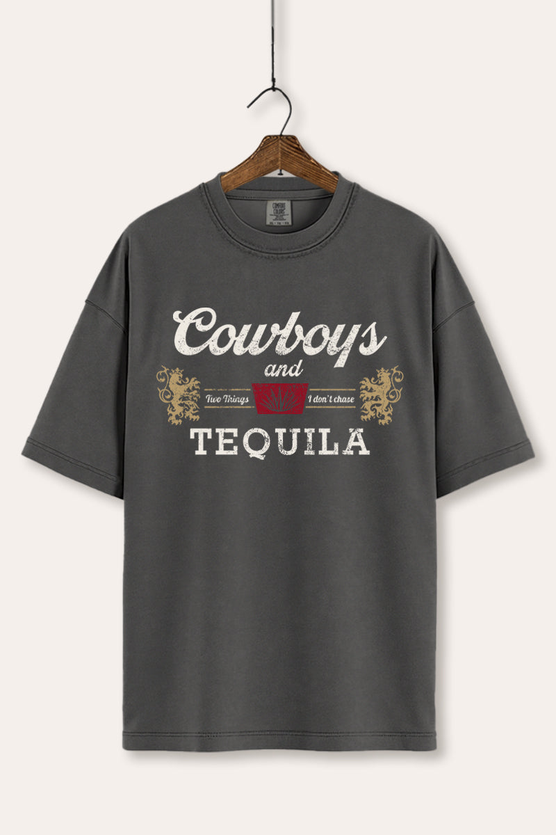 "cowboys & tequila" graphic comfort colors® tee