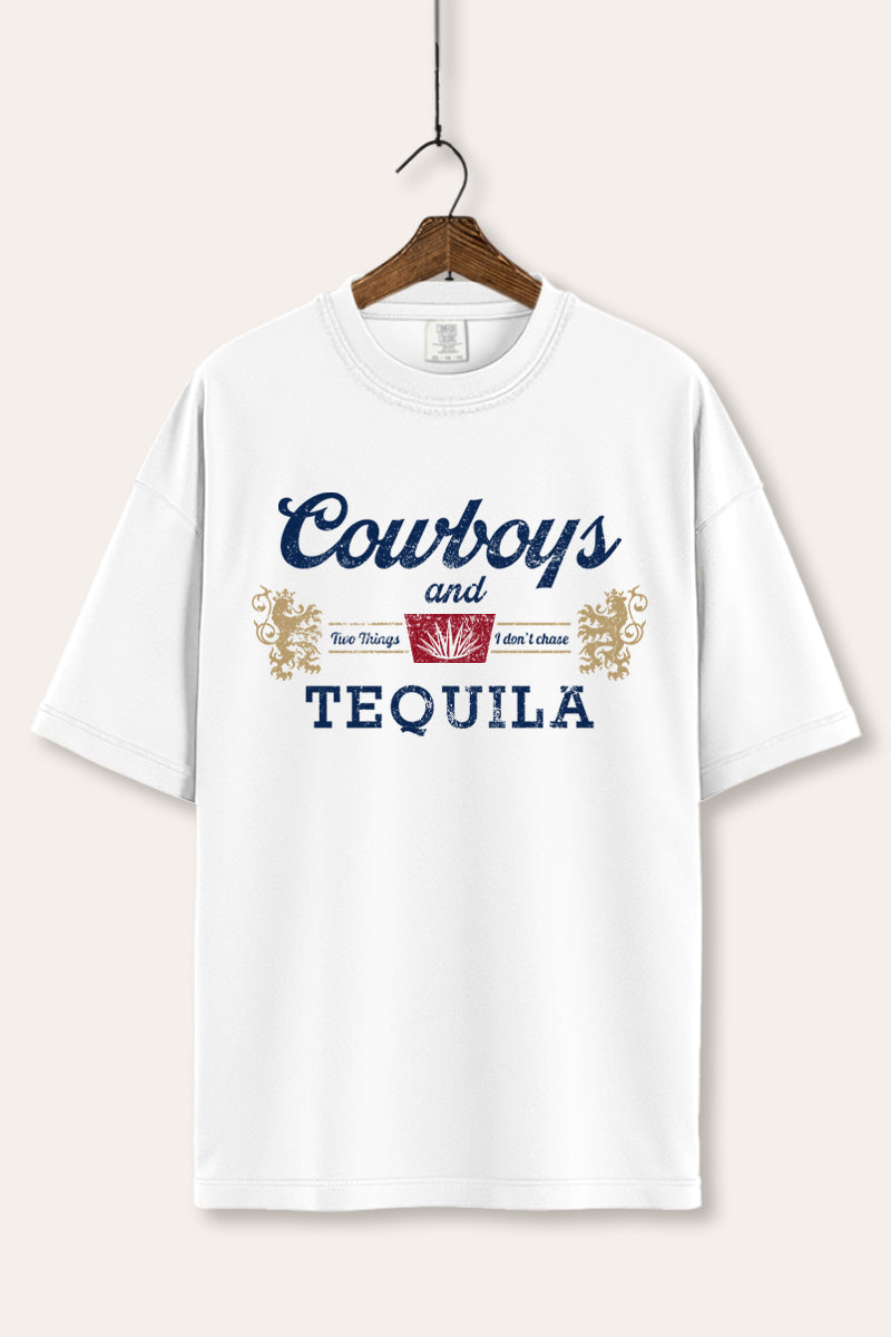 "cowboys & tequila" graphic comfort colors® tee