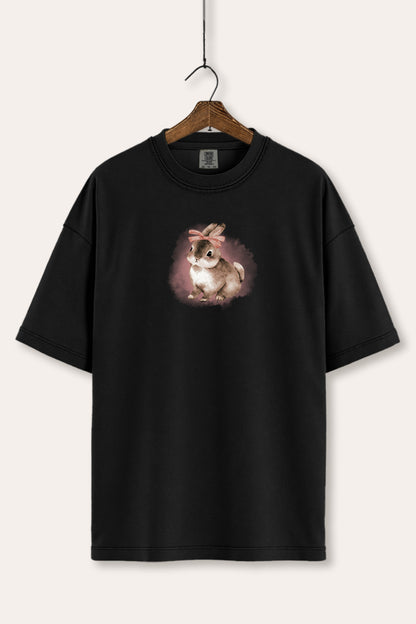 Pink Bow Bunny Graphic Women's Comfort Tee