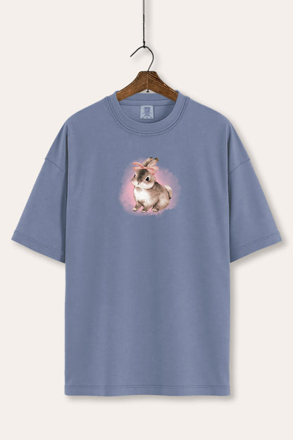 Pink Bow Bunny Graphic Women's Comfort Tee