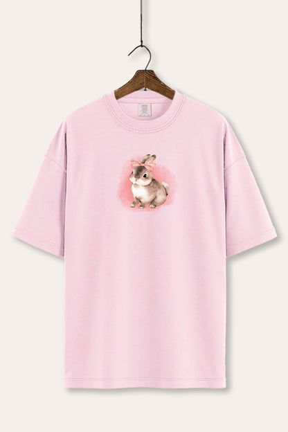 Pink Bow Bunny Graphic Women's Comfort Tee