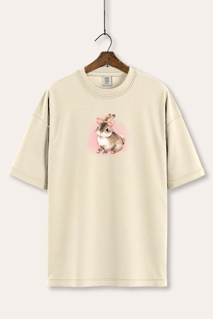 Pink Bow Bunny Graphic Women's Comfort Tee