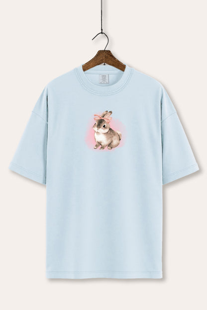 Pink Bow Bunny Graphic Women's Comfort Tee