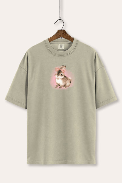 Pink Bow Bunny Graphic Women's Comfort Tee