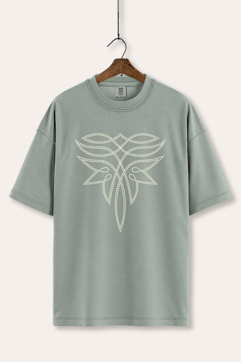 western cowboy boot toe stitch pattern comfort colors® graphic tee