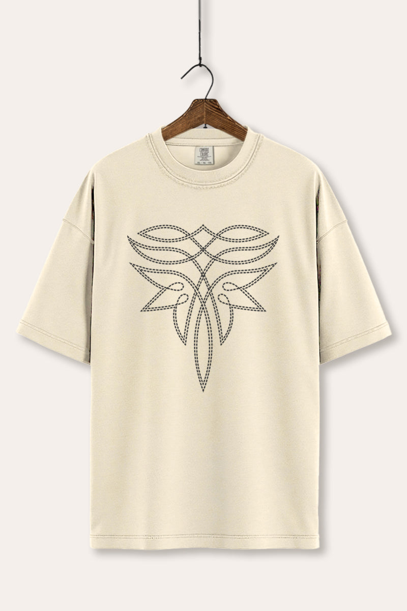 western cowboy boot toe stitch pattern comfort colors® graphic tee
