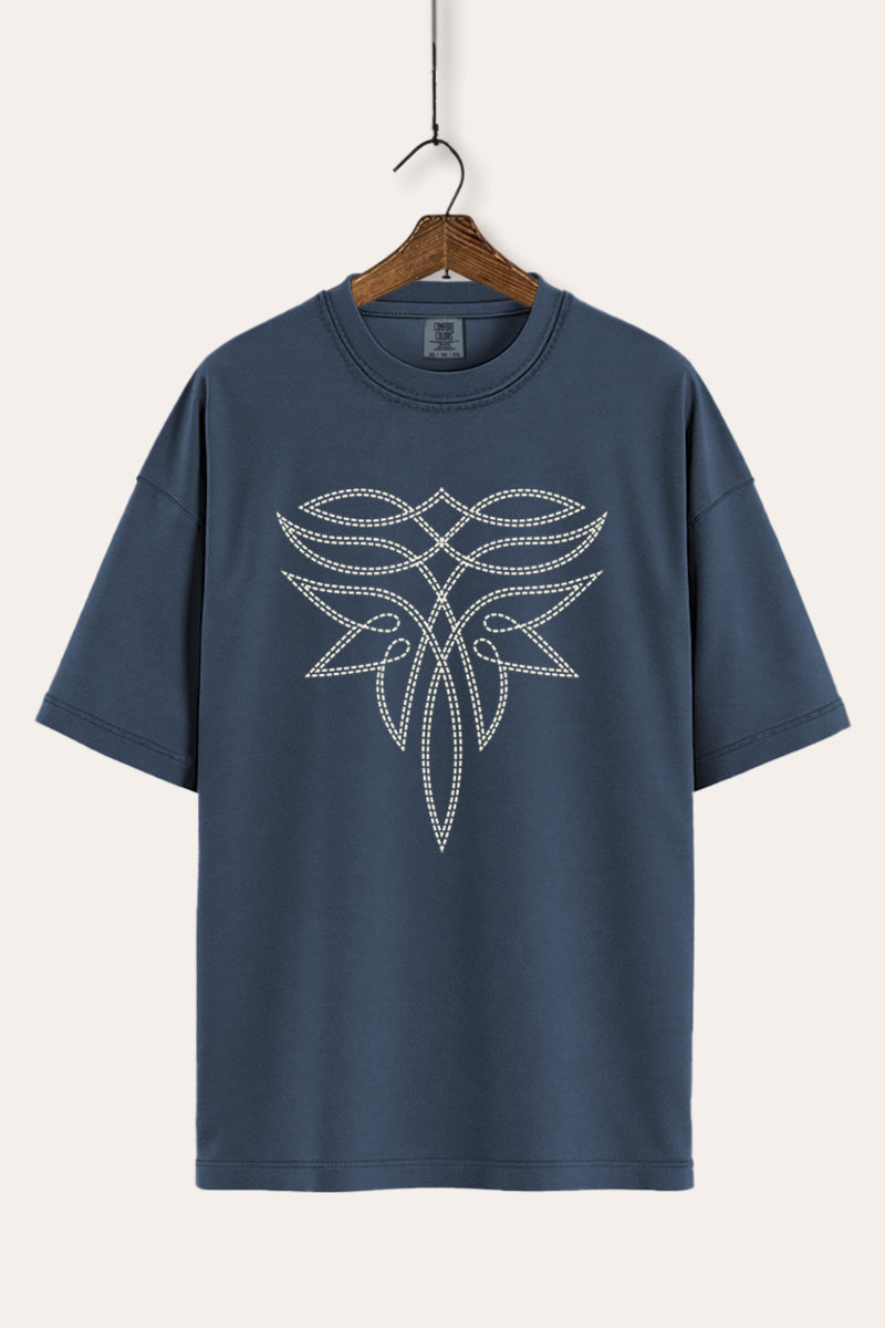 western cowboy boot toe stitch pattern comfort colors® graphic tee