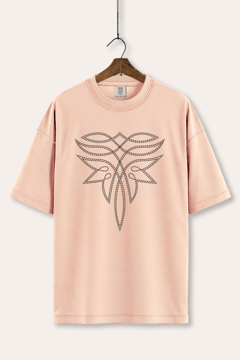western cowboy boot toe stitch pattern comfort colors® graphic tee