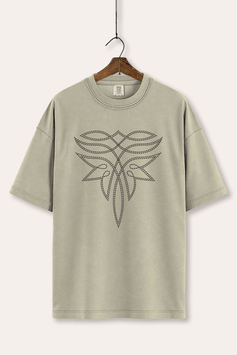 western cowboy boot toe stitch pattern comfort colors® graphic tee