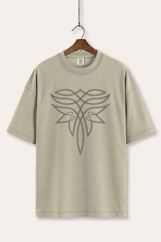 western cowboy boot toe stitch pattern comfort colors® graphic tee