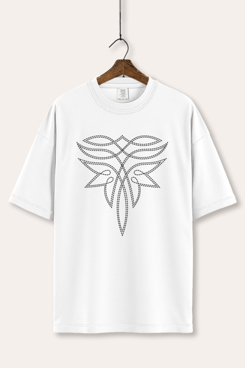 western cowboy boot toe stitch pattern comfort colors® graphic tee