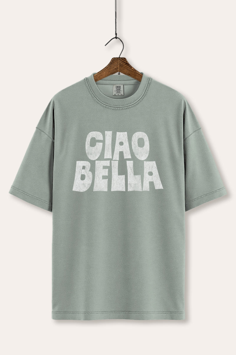 "ciao bella" typography comfort colors® graphic tee