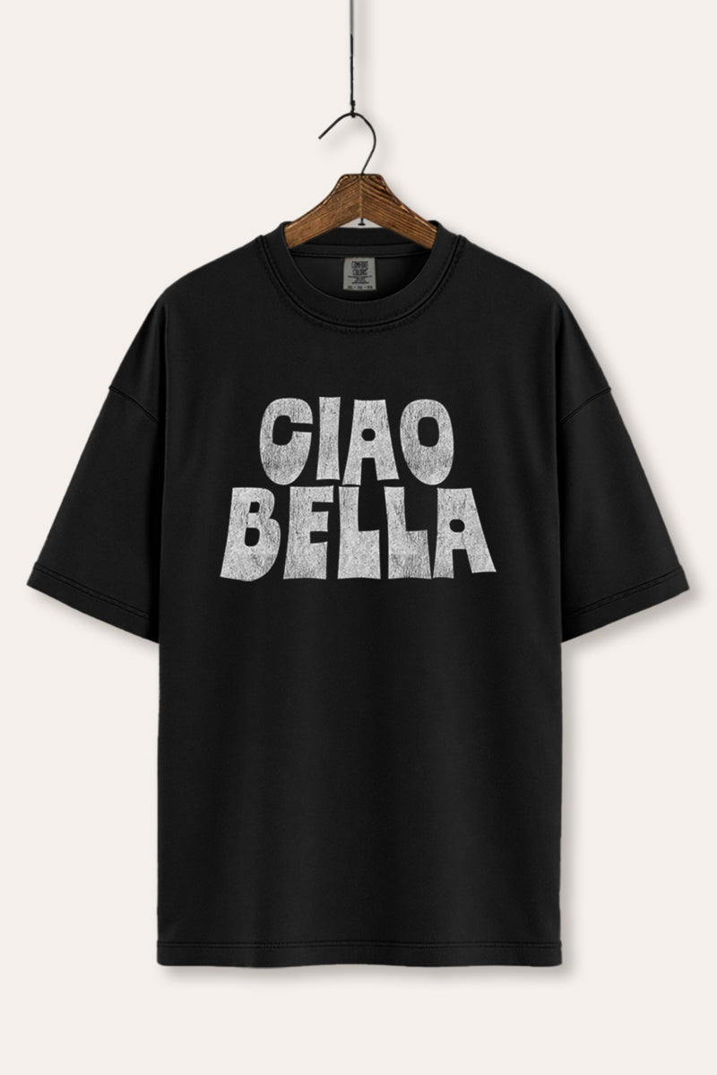 "ciao bella" typography comfort colors® graphic tee
